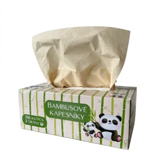 Papírové kapesníky v krabičce 135ks, 3vrstvé, EKO, Laying panda